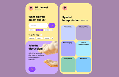 Dream Interpretation App Mobile Design app dreams figma mobile ui ux