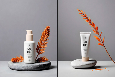 Cosmetic Bottle Mockup Set. AI Generated beauty beauty care beauty mockup beauty product beauty template body care bottle packaging branding mockup cosmetic cosmetic jar cosmetic label cosmetic mockup cosmetic packaging cosmetic tube mockup packaging natural products packaging shampoo skincare spray