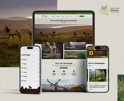 Aus Deer deer interface layout mobile responsive ui web web design