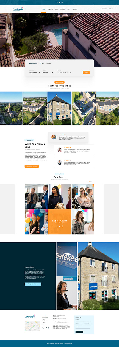 Design for real estate Landing page (not their current one) ui