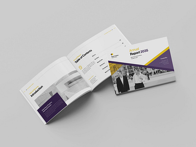 Annual Report Brochure Template Landscape a4 agency annual report branding brochure business business brochure corporate design graphic design marketing modern proposal proposal brochure sheet simple