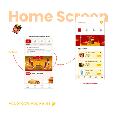 McDonalds App Redesign branding figma ui mcdonalds app redesign concept mobile app redesign app ui ui designer ux ux designer