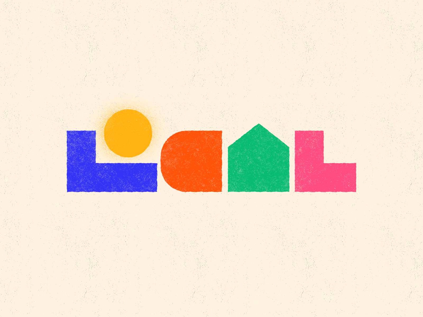 LOCAL - Branding branding christian church color community diverse farmers group house local logo market print rainbow stamp summer sun typography youth