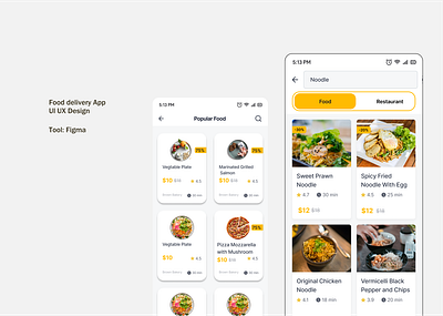 Food delivery application ui ui design ux research