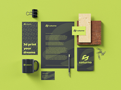 "saturno" Visual identity branding brochure business card design flyer graphic design logo minimalist modern saturn stationary