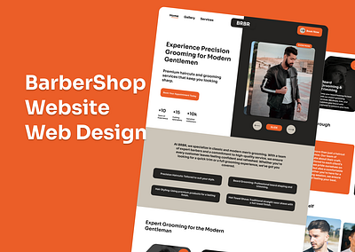 Barbershop Website Web Design barber web design barbershop branding creacion web design diseño web graphic design hair cut website design hair salon website landing page marketing men hai salon ui web website website web design