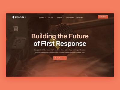 Paladin Drones Hero Animation caviar code drones emergency response paladin paladin drones ui user experience user interface ux web design website