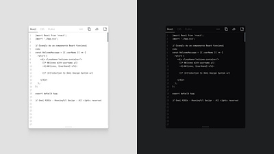 CodeBox component • Omni® accessible app clean code component dark theme design design system dev development light theme minimalist mobile mode omni responsive saas study ui ux