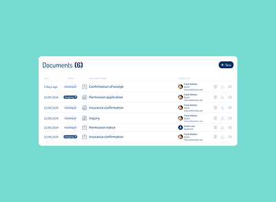 List of Documents animation app design desktop documents documents list ui