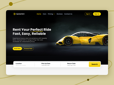 Car rental Web Design car rent car rental web design dailyui designinspiration dribbble hero section ui uidesign ux uxdesign