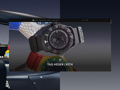 TAG HEUER X KITH design interface ui ux webdesign