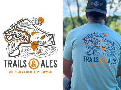 Trails & Ales T-shirt Design ales apparel art brewery brewing clothing line art map print run screenprint t shirt t shirt design tee trail map trail run trails tshirt