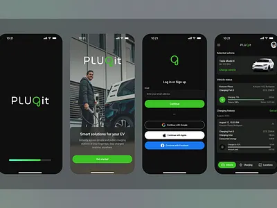 Plugit EV microsystem App charging app charging stations ev home charging
