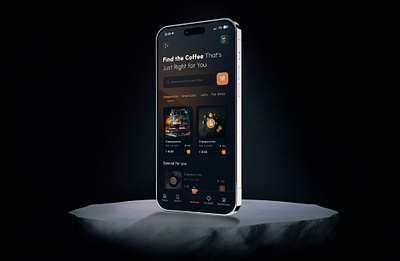 Coffee Shop App Concept branding graphic design motion graphics ui