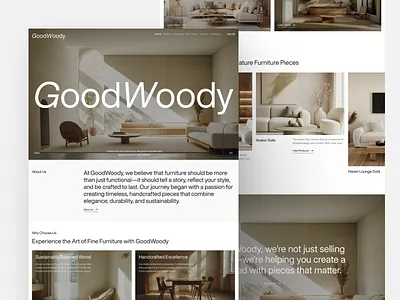 Furniture Website clean composition design fireart grid landing typography ui ux