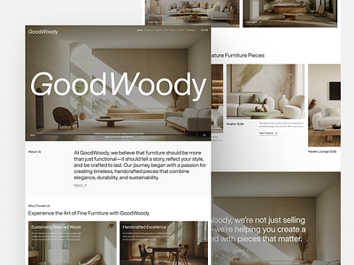 Furniture Website clean composition design fireart grid landing typography ui ux