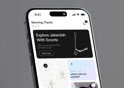 EV Scooter Rent App app app design charging clean design electric ev green energy mobile mobile app rent rent ev rental rental app ui