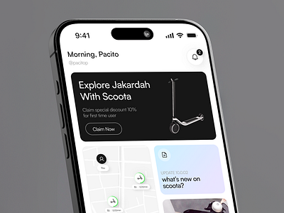 EV Scooter Rent App app app design charging clean design electric ev green energy mobile mobile app rent rent ev rental rental app ui