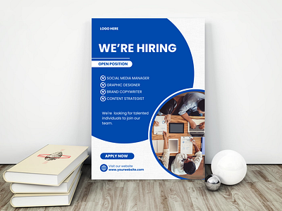 Minimalist Hiring Poster adobe photosop advertising design graphic design hiring poster minimalist hiring poster poster poster design