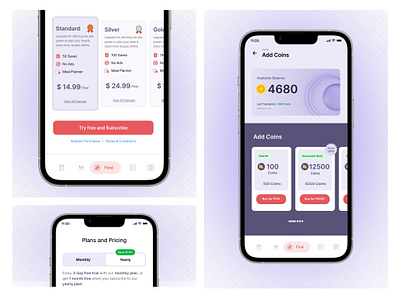 Plans and Pricing Mobile Screen add coins buy giftcard card coins giftcard mobile ui design graphic design mobile screen plan and pricing plans pricing subscription mobile ui design subscription ui design ui ui mobile screen ui screen ux ui design
