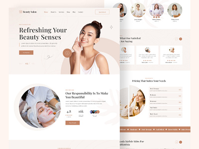 Website Template Beauty Salon beauty beauty salon figma ui website