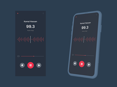 Day 58/100 - Simple Radio Screen Mobile UI creativeprocess