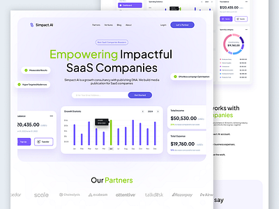 Saas Companies Publication Boosters 3d animation branding color theory figma graphic design landing page landing page design motion graphics product design ui ui design ui ux ux ux design