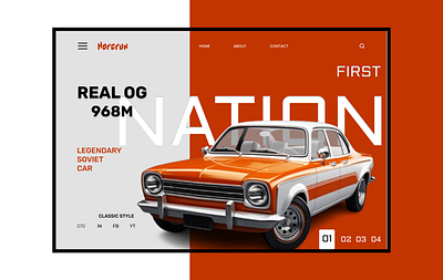 Old-classic car - Landing Page canva figma ui uiux uiuxdesigns