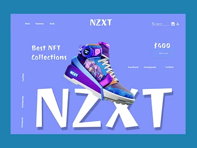 Footwear-online shop Landing Page canva figma ui uiux uiuxdesigner