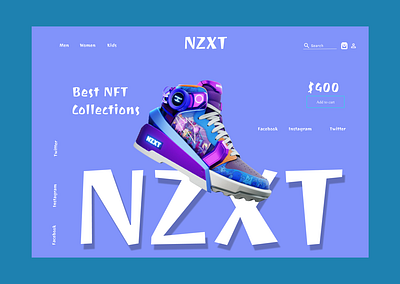 Footwear-online shop Landing Page canva figma ui uiux uiuxdesigner