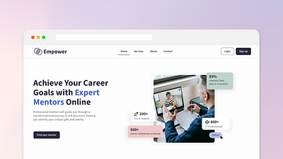 Landing page interface design low fidelity mentoring platform sketches ui website wireframes