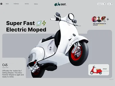 Electrical Bike - Landing Page branding canva designersworld fig figma graphic design ui uiux uiuxdesigns