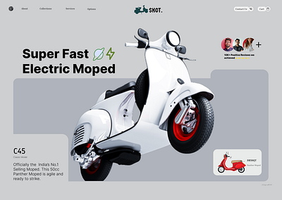 Electrical Bike - Landing Page branding canva designersworld fig figma graphic design ui uiux uiuxdesigns