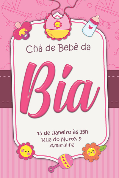 Chá de Bebê artwork baby design graphic design illustration