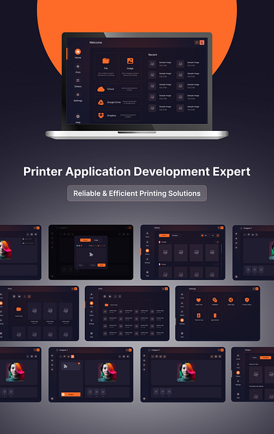 PrintEase - Desktop App Design ai image ai video app application branding cartoon design grammar graphic homepage illustration landing page logo plagiarism printer reverse image reverseimagesearch ui ux website