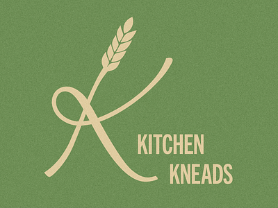 Kitchen Kneads Grain Straw brand brand development brand identity branding design food grain graphic design healthy logo mark monogram natural script straw symbol typogram vector wheat