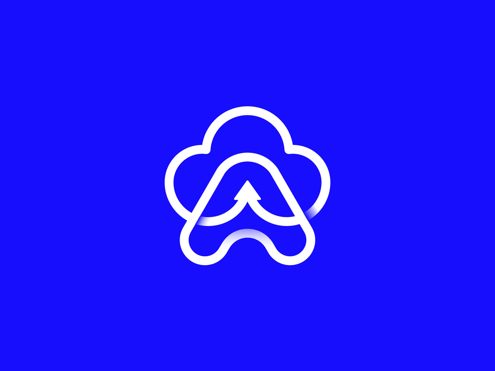 A letter + cloud + up arrow logo design a arrow artist blockchain branding cloud logo developer fullstack gradient graphic design icon identity logo logos minimalist logo saas simple logo tech logo ui web3