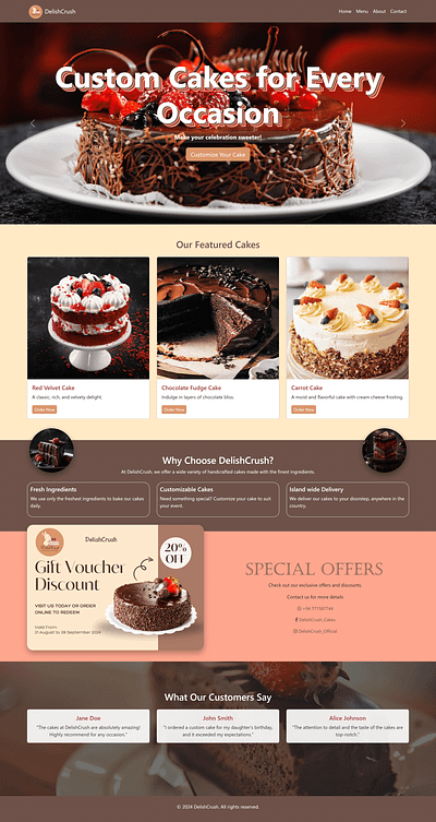 DelishCrush ui web design