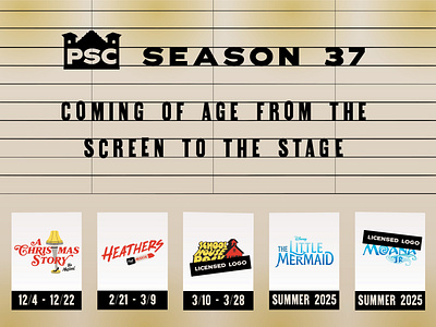 PSC Season 37 Logos and Social Media branding instagram logo musical show social media template theater theatre