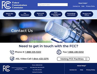 A Few Frames from My FCC Redesign branding design design thinking figma graphic design human centered design information architecture prototype typography ui ux wireframes