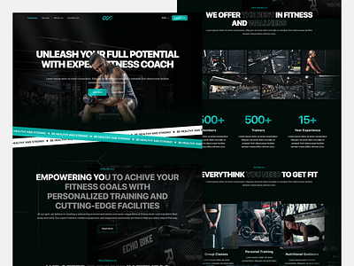 INFINIT - GYM CENTER amazing darkmode fitness futuristic gym landingpage sport wild