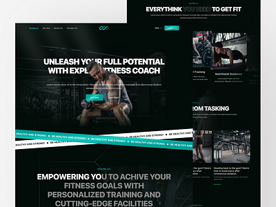 INFINIT - GYM CENTER amazing darkmode fitness futuristic gym landingpage sport wild