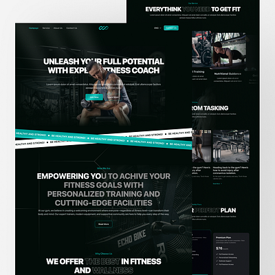 INFINIT - GYM CENTER amazing darkmode fitness futuristic gym landingpage sport wild