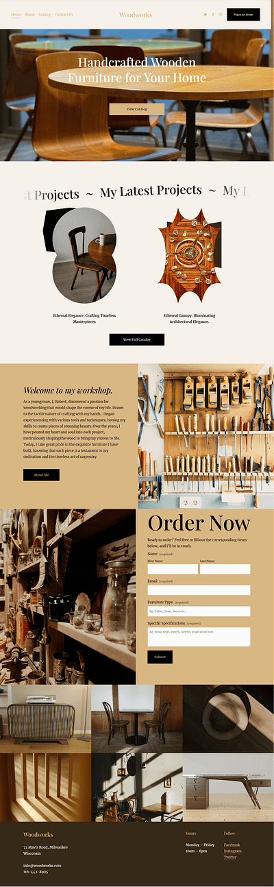 Wood Works branding candy chandra chandra web design cool design ecommerce graphic design illustration landing page local ui uiux ux web design website website design website designer