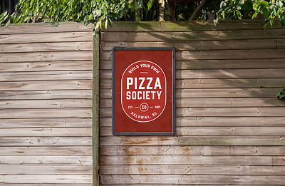 Pizza Society Restaurant Logo Poster Design Branding Concept ad advertisement branding design graphic design illustration logo logo design marketing pizza poster restaurant store ui