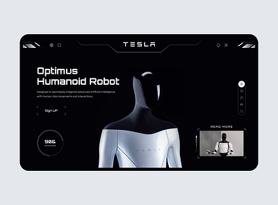 Optimus Humanoid Robot Landing Page innovativedesign