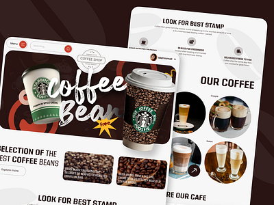 Coffee shop landing page coffee coffee shop landing ui ux web design