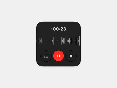 Voice recorder widget app design mobile ui ux widget