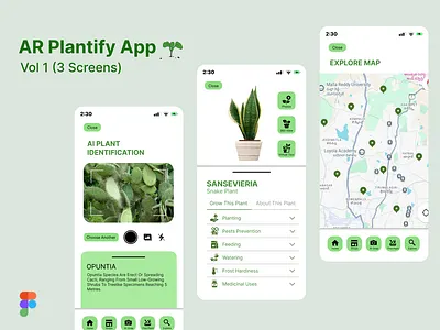 Virtual Plants Garden App Mobile Design application figma graphic design mobiledesign mockapp productdesign ui ux webflow