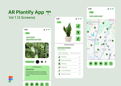 Virtual Plants Garden App Mobile Design application figma graphic design mobiledesign mockapp productdesign ui ux webflow